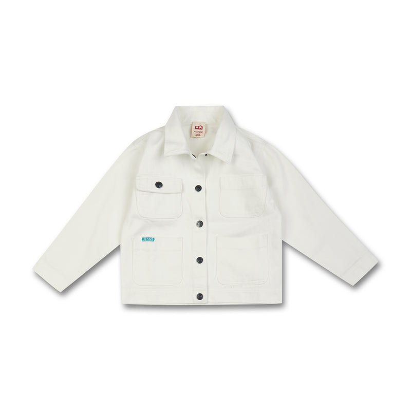 White denim jacket kids store