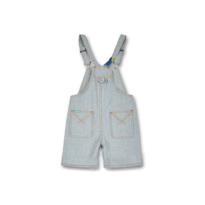 Children's denim short dungarees sale