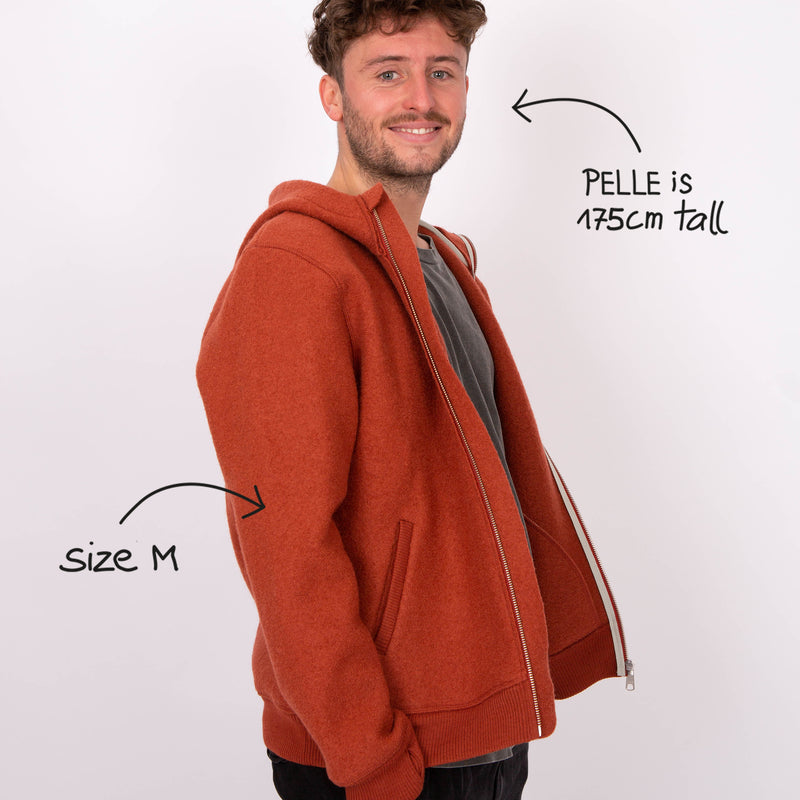 Grown-ups unisex boiled wool zip jacket - Manitober