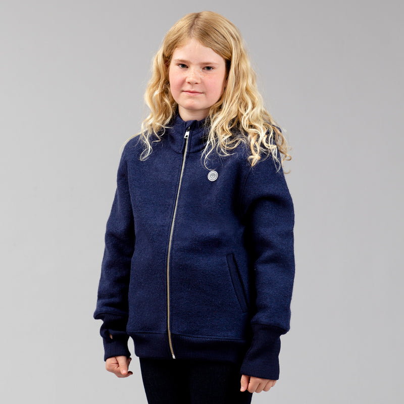 Kids boiled wool zip jacket Manitober